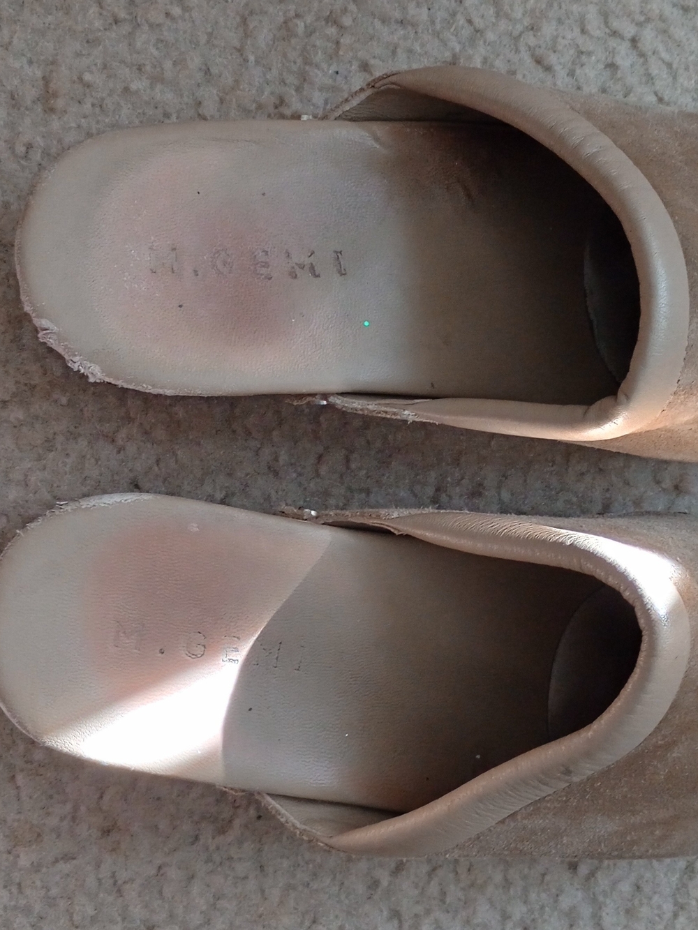 M. Gemi Kids Slip-On Leather Shoes - Tan